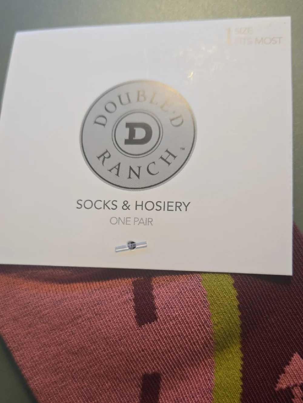 Double D Ranch Burgundy Ankle Socks with Pink and Olive Accents